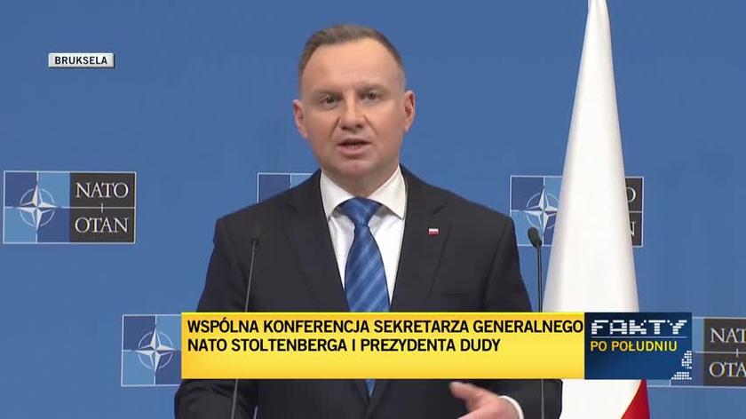 Duda po spotkaniu ze Stoltenbergiem: oczekujemy nowych planów bezpieczeństwa