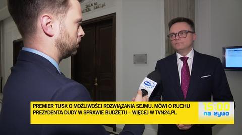 Co z zaprzysiężeniem członków PKW? Hołownia: zaproponujemy spotkanie z kancelarią prezydenta