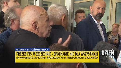 Na spotkanie z prezesem PiS nie wpuszczono również między innymi rolników