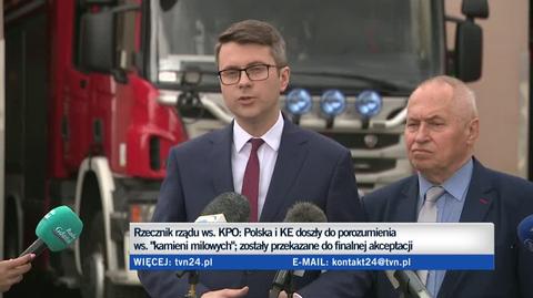 Rzecznik rządu Piotr Mueller o porozumieniu z KE ws. Krajowego Planu Odbudowy