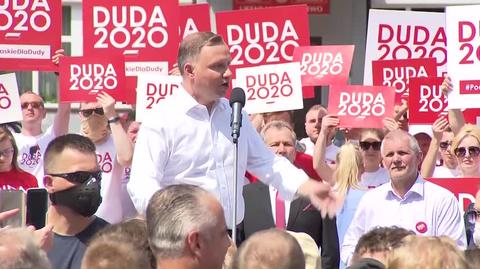 Duda: Jeden z moich konkurentów głosował przeciwko ustawie obniżającej wiek emerytalny, kiedy był posłem. Mówię o Trzaskowskim