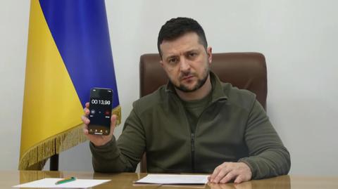Zełenski: Dźwięk syren stał się symbolem we wszystkich miastach Ukrainy (21.03.2022)