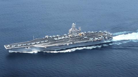 USS Abraham Lincoln. Na Bliski Wschód skierowano grupę uderzeniową okrętów wojennych