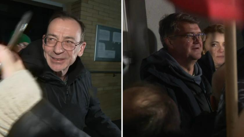 Mariusz Kamiński i Maciej Wąsik wyszli z więzienia [WIDEO] - TVN24