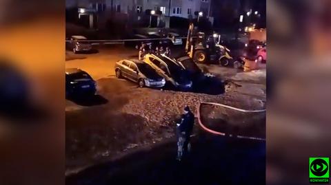 W Bydgoszczy po awarii wodociągów zapadła się ulica (8.03.2023)