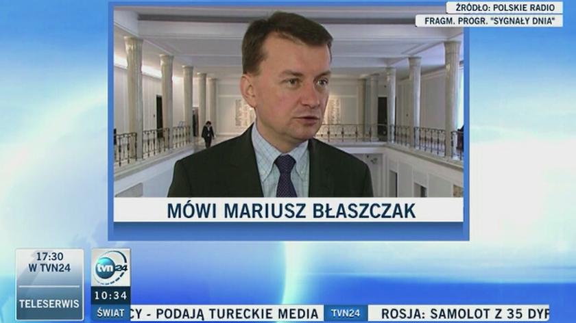 Błaszczak o Ełku: łączę to z sytuacją w polskim Sejmie