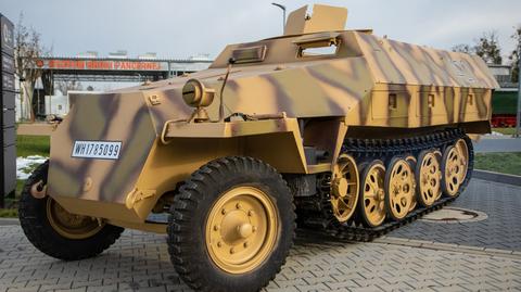 Poznań, Muzeum Broni Pancernej. Wyremontowano transporter opancerzony Sd.Kfz. 251/1 Ausf. D.