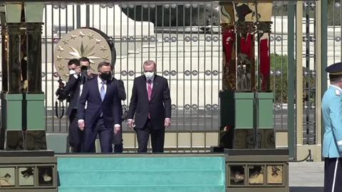 Ceremonia oficjalnego powitania prezydenta Andrzeja Dudy w Ankarze