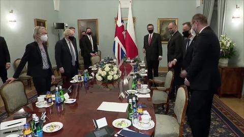 Boris Johnson spotkał się z prezydentem Andrzejem Dudą [luty 2022]