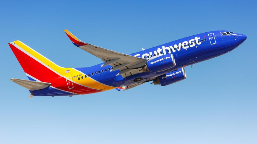 Samoloty Southwest na nagraniach archiwalnych z 2022 i 2021 roku