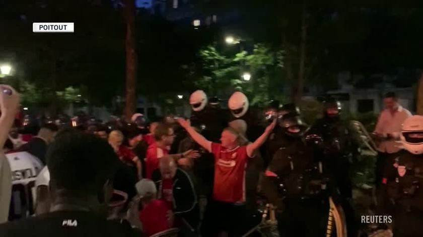 Clashes between the police and the fans after the Champions League final