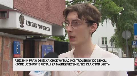 Dominik Kuc o zapowiedzi kontroli szkół przyjaznych LGBTQ+: to niespodziewany atak ze strony Rzecznika Praw Dziecka