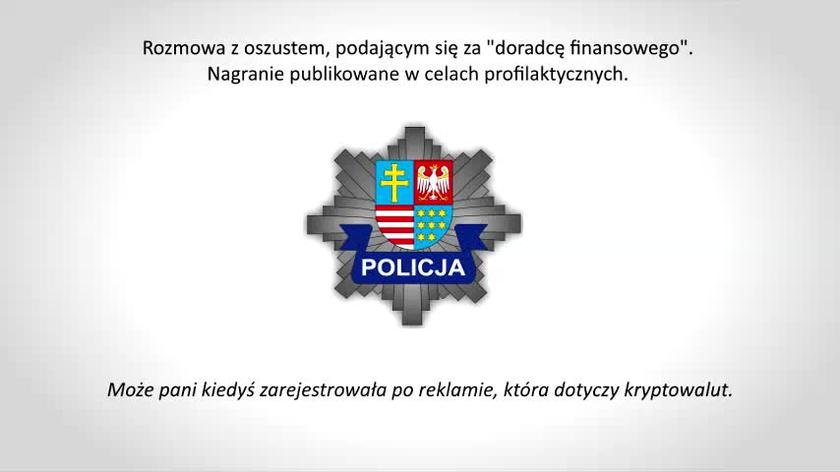 Rozmowa oszusta z policjantką