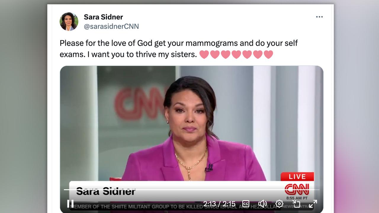 breast cancer.  The CNN journalist said on the program that she has stage three cancer