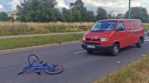 11-latek na rowerze potrącony na pasach