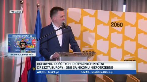 Szymon Hołownia podczas Forum Samorządowego Polski 2050 w Pabianicach