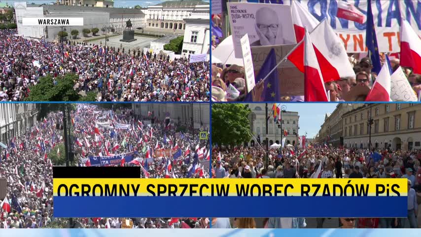 Marsz 4 czerwca przeszedł ulicami stolicy. Organizatorzy: manifestowało pół  miliona osób - TVN24