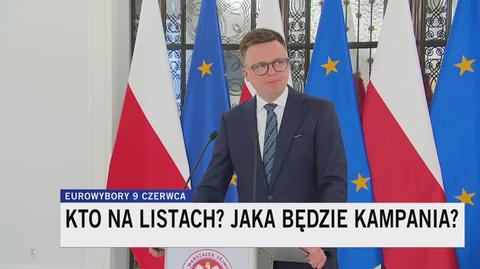 Hołownia o listach Polski 2050 do europarlamentu