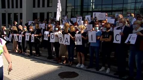 Gest solidarności z sędzią Beatą Morawiec w Krakowie
