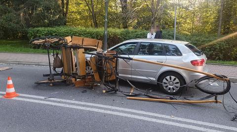 Bryczka zderzyła się z samochodami w Zakopanem