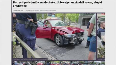 Potrącił policjantów na Chmielnej. Relacja reportra