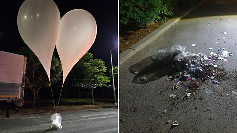 Korea Północna przerzuciła do Korei Południowej balony ze śmieciami