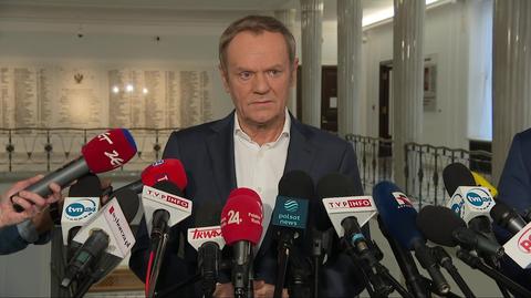 Tusk: potwierdziło się, że Kaczyński stracił poparcie większości, w tym bardzo dużej większości posłanek i posłów z własnego klubu