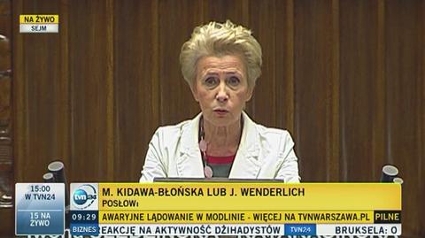Śledzińska-Katarasińska: Małgorzata Kidawa-Błońska jest doskonałym kandydatem na funkcję marszałka Sejmu