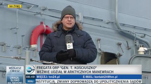 Fregata ORP Kościuszko wypłynęła na manewry