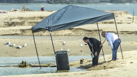 Zwłoki w beczce znalezione na plaży Malibu Lagoon