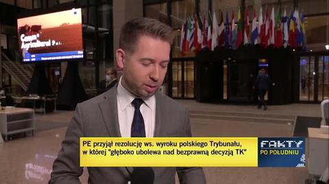 Rezolucja Parlamentu Europejskiego w sprawie Polski przyjęta. Relacja korespondenta TVN24 Macieja Sokołowskiego