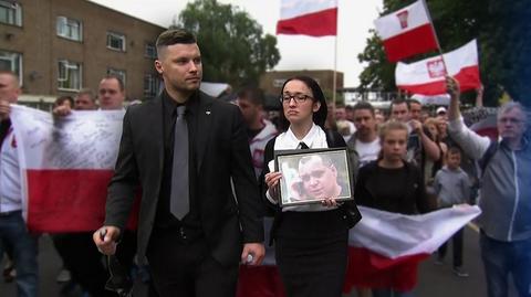 03.09.2016 | Marsz Milczenia w Harlow, gdzie gang nastolatków zakatował 40-letniego Polaka