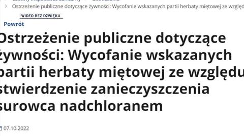 GIS: partie herbat wycofane z rynku