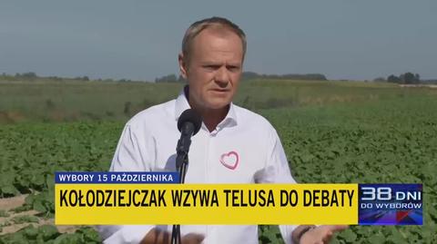 Donald Tusk wzywa Jarosława Kaczyńskiego na debatę