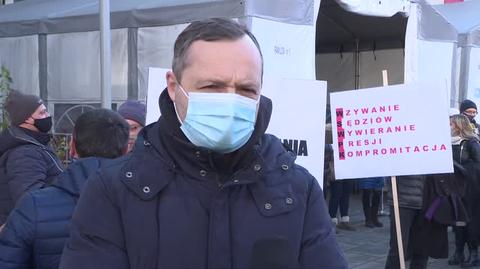 Protest sędziów w Krakowie