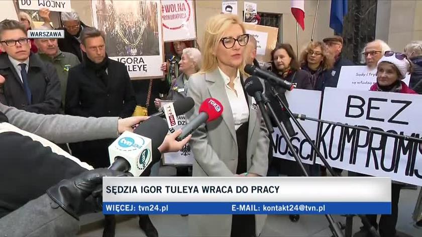 Wrzosek: orzeczenie sądu przywracające sędziego Tuleyę do pracy powinno być niezwłocznie wykonane