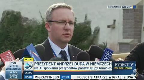 Krzysztof Szczerski o rozmowach prezydenta Dudy podczas spotkania prezydentów państw grupy Arraiolos