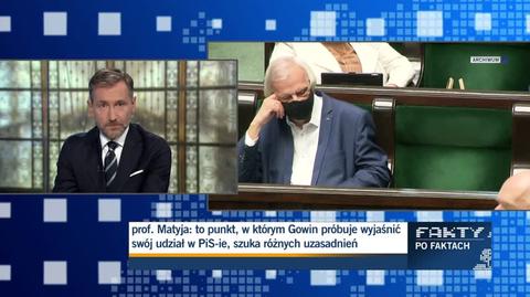 Profesor Matyja: 2020 rok to jest ten rok pełnego zerwania Gowina z Kaczyńskim