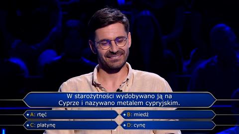 Co w starożytności wydobywano na Cyprze i nazywano metalem cypryjskim? Pytanie w "Milionerach" za 40 tys. złotych