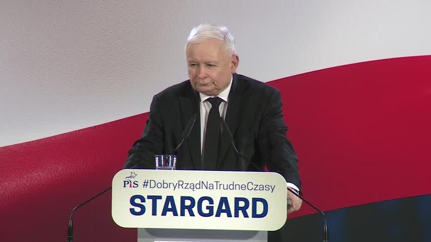 Kaczyński: przed Polską stoi problem wielkiej walki z lewicą i to z lewicą dawną, postkomunistyczną, która dopuszcza się strasznych rzeczy na wschodzie, atakując Ukrainę