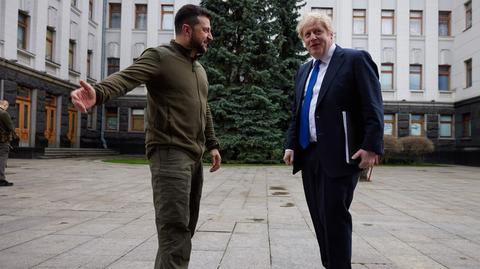 Boris Johnson w Kijowie spotkał się z prezydentem Zełenskim (09.04.2022)