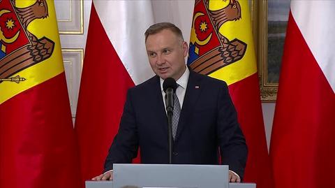 Andrzej Duda po spotkaniu z Maią Sandu