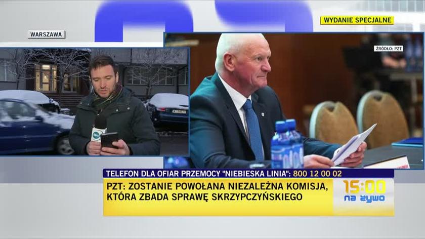Skrzypczyński zrezygnował z funkcji prezesa PZT. Relacja reportera TVN24