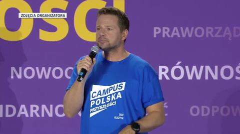 Trzaskowski przemawiał na rozpoczęcie debaty na Campusie Polska Przyszłości