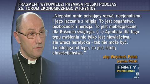 Prymas Polski w Krynicy mówił o nacjonalizmie