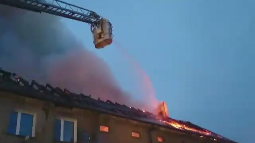 Pożar budynku wielorodzinnego w miejscowości Buczyna