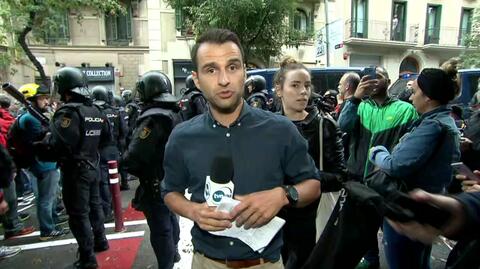 Madryt próbuje blokować referendum. Relacja reportera TVN24