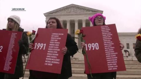 Protest przeciwko karze śmierci w USA. Nagranie archiwalne 