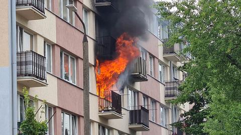 Pożar mieszkania w Kutnie