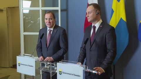 Premier Szwecji Stefan Loefven i prezydent Polski Andrzej Duda o państwie prawa